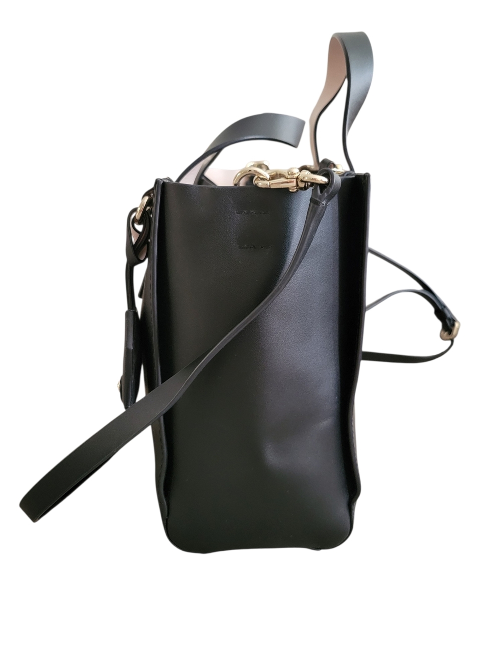 Kate Spade Black Leather Top-Handle Crossbody Tote - Picture 13 of 16